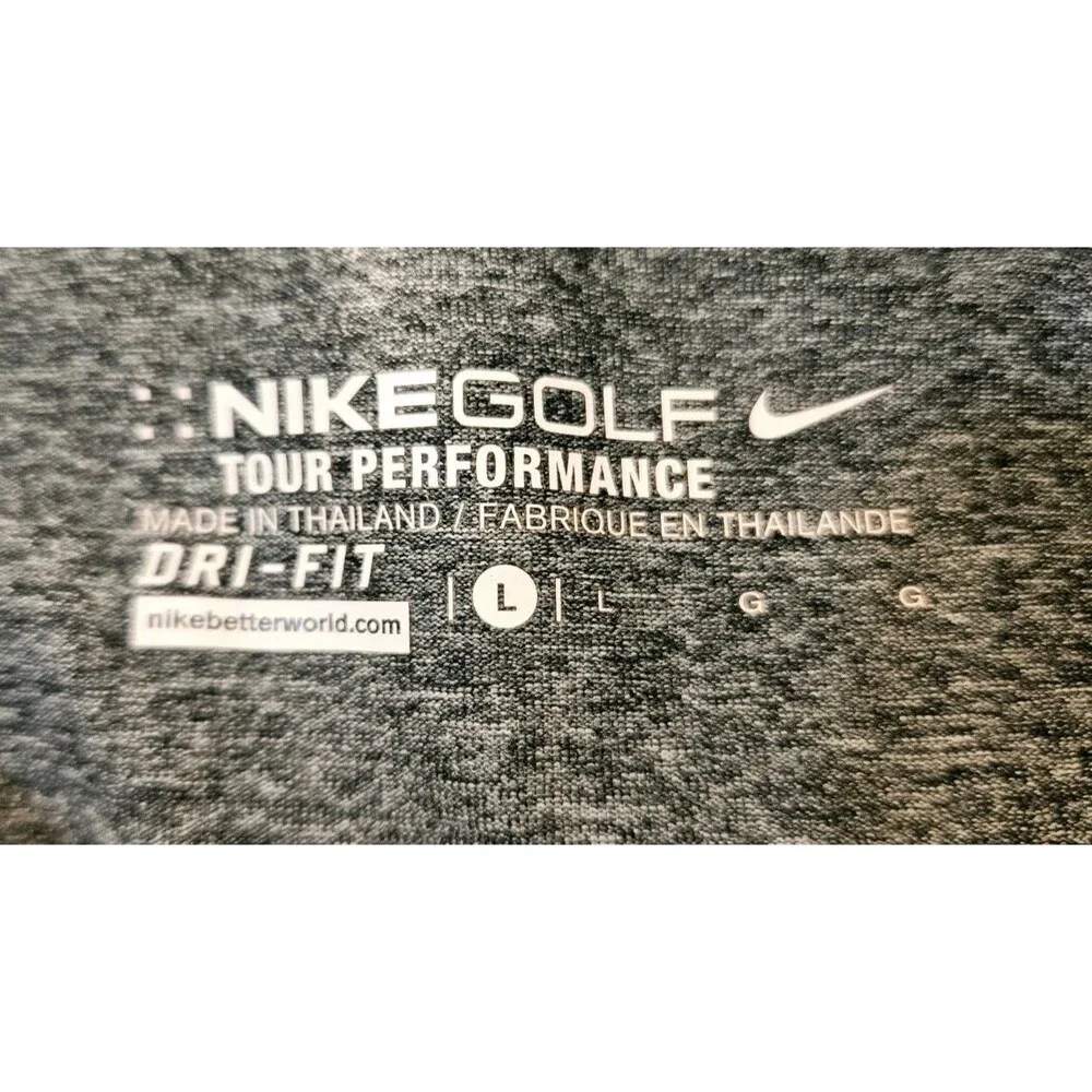 Nike Dri Fit Golf Polo Shirt Mens Large Gray Palo Alto Collego Alamo San Antonio
